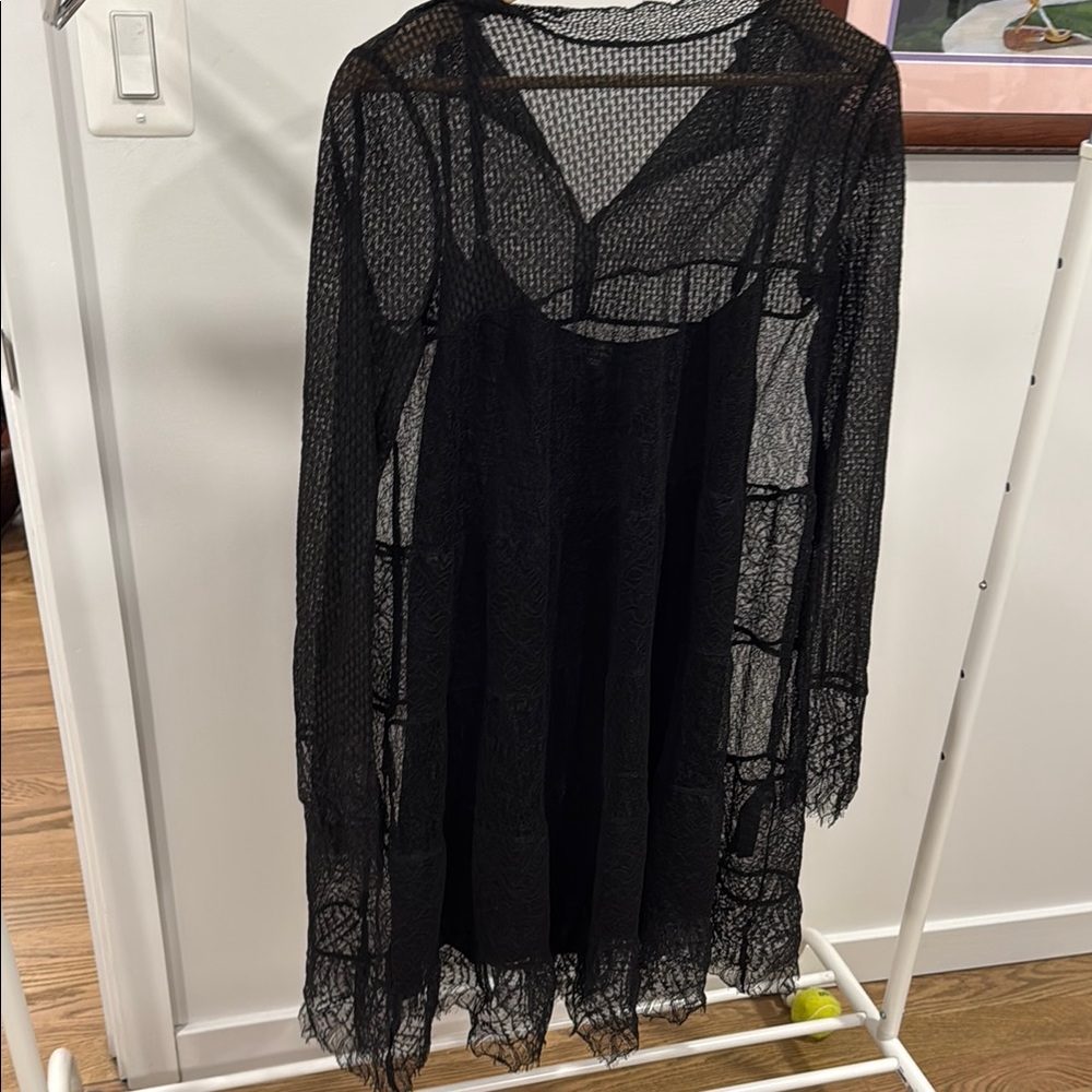 All Saints Black Lace Overlay